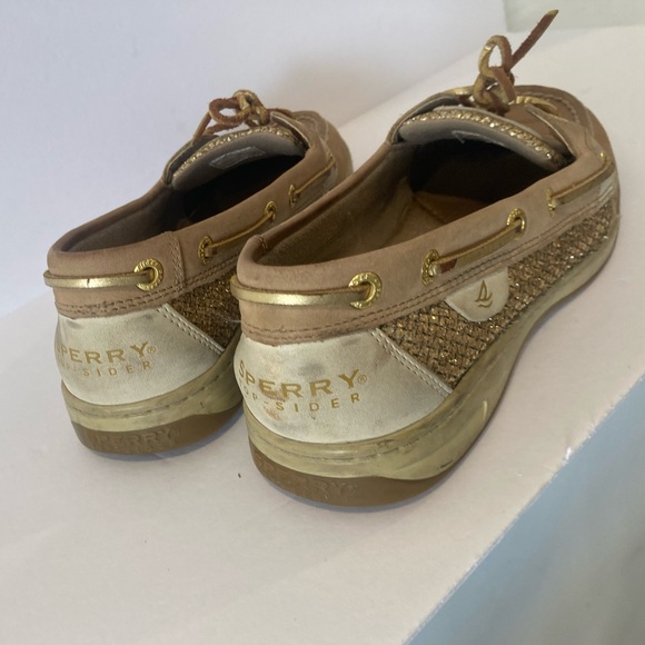 Sperry Angelfish Boat Gold Glitter Women’s Shoes Size 8 - Picture 12 of 16